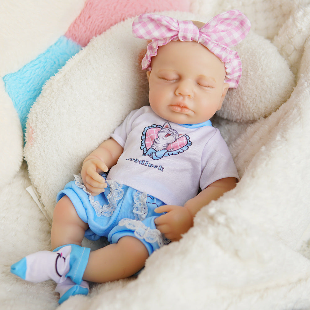 Multi Size 13 / 18 inch Full Soild Silicone Reborn Doll Washable Realistic Infant Toy for Collectors & Pretend Play