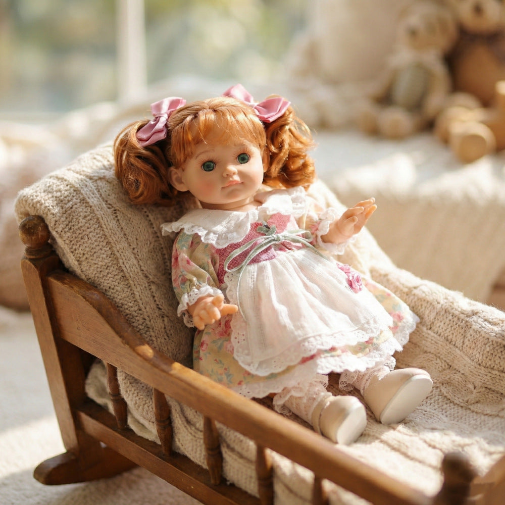 30CM full vinyl hair transplant doll girl 12 inch toy doll