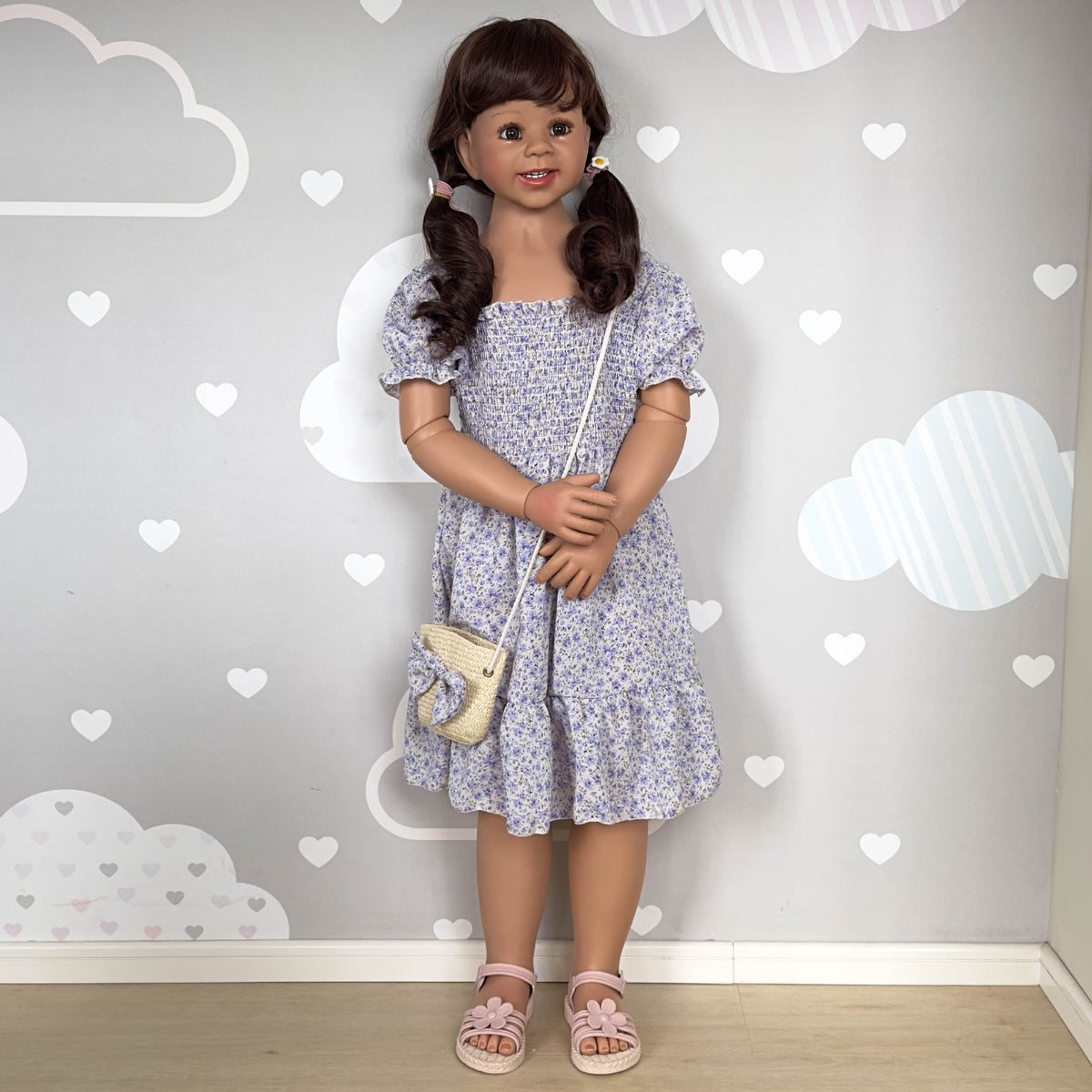 43 inch Standing Toddler Reborn Dolls with Full Vinyl Body Posable Limbs, Premium Surprise Gift For Birthday Parties And Seasonal Holiday Celebrations