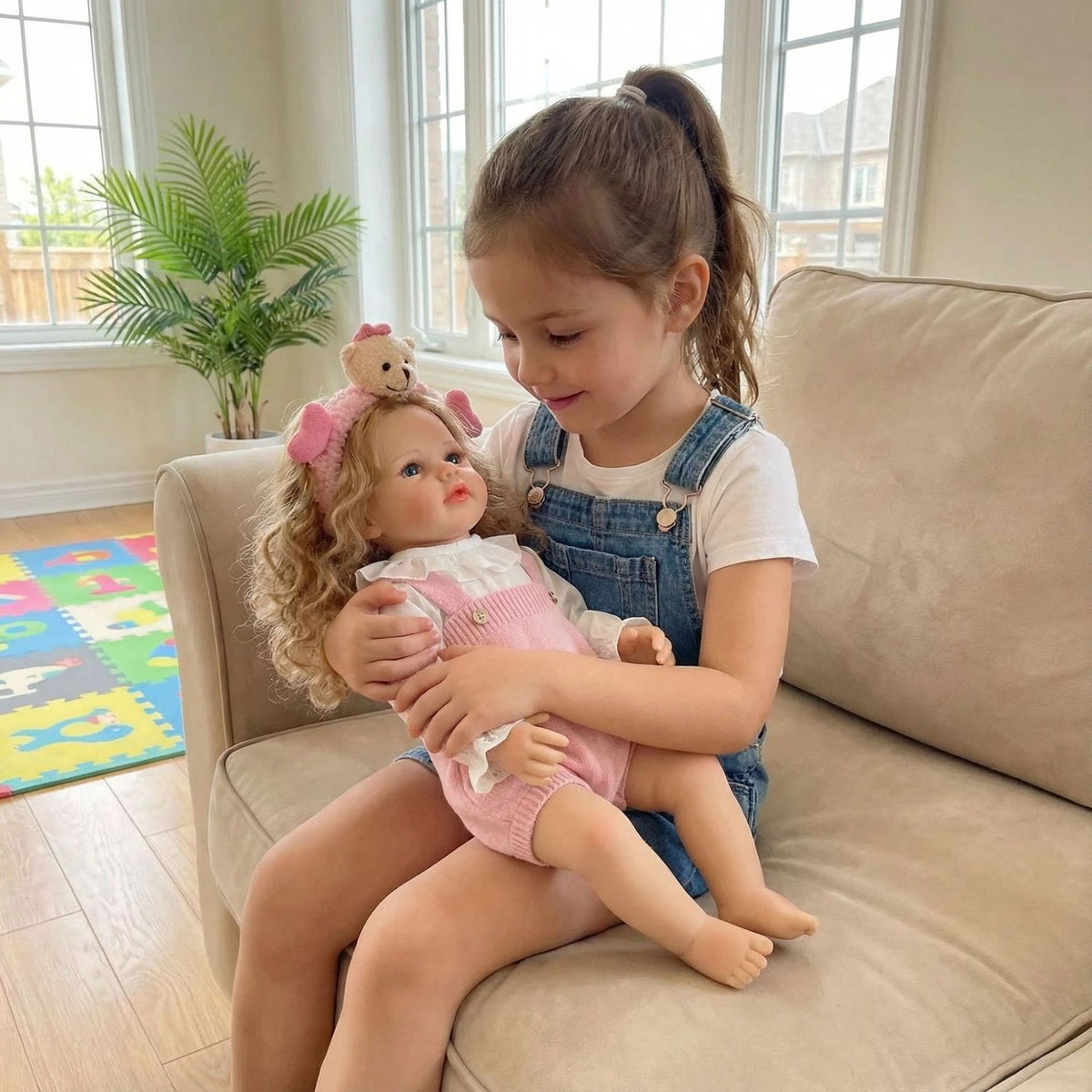 22 Inch Full Vinyl Reborn Dolls Girls With Blonde Hair