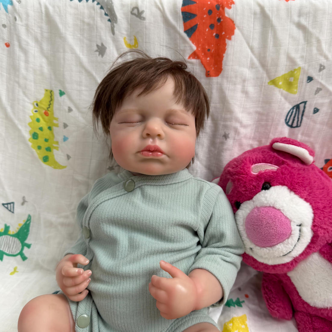 18-Inch/45cm Sleeping Reborn Juan Doll - 45cm Full Body Vinyl Waterproof Baby with Rooted Hair