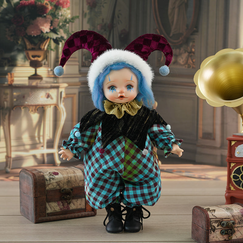 14-Inch/35cm Handcrafted Porcelain Clown Doll Halloween Baby Doll Gift - Reborn Doll Australia