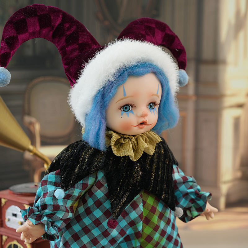 14-Inch/35cm Handcrafted Porcelain Clown Doll Halloween Baby Doll Gift - Reborn Doll Australia