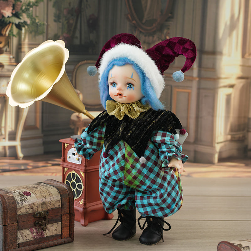 14-Inch/35cm Handcrafted Porcelain Clown Doll Halloween Baby Doll Gift - Reborn Doll Australia