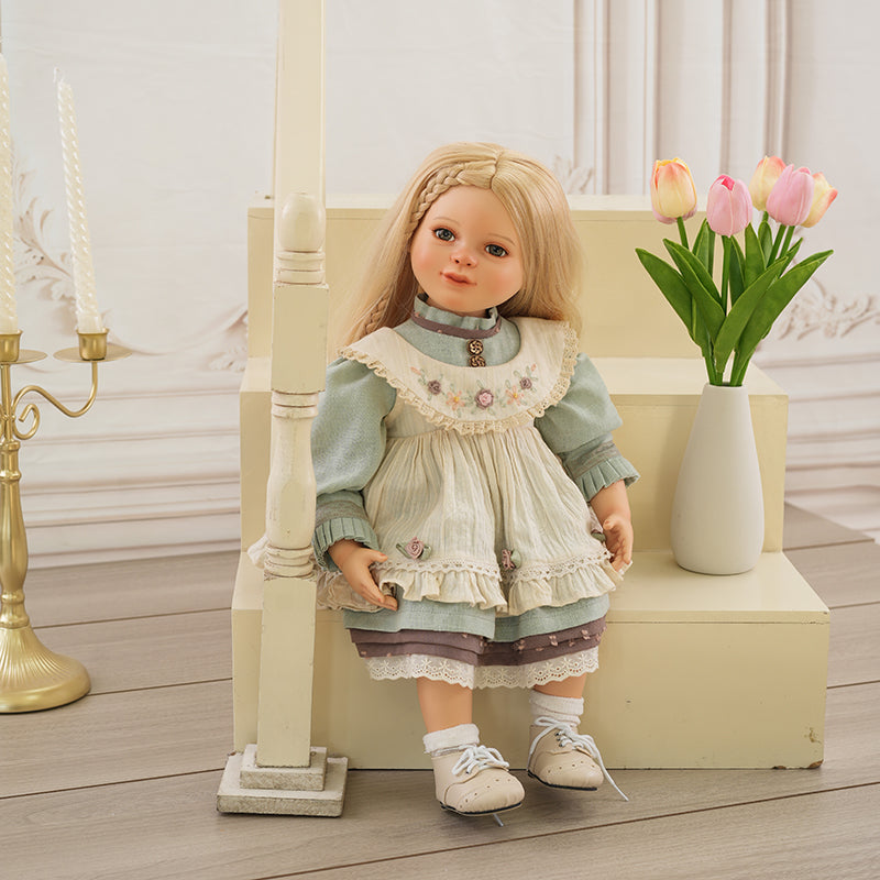 22-inch/55cm Hand-painted Ceramic Pastoral Doll Toy Porcelain Collectible Girl Dolls - Reborn Doll Australia