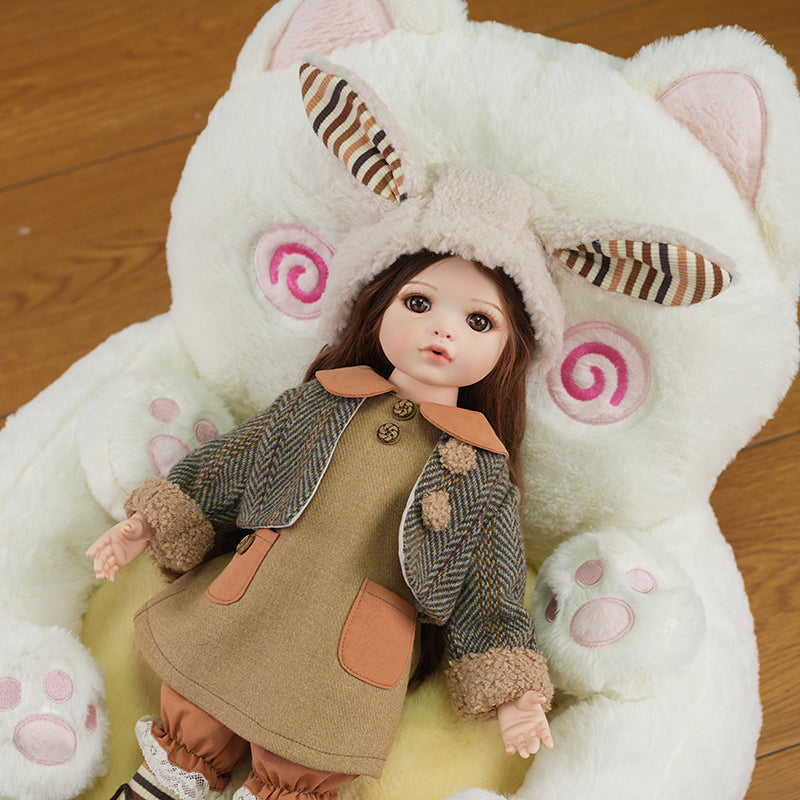 Hand‑Painted Porcelain & Fabric Dress-up Pastoral‑Style 16‑Inch/40cm Doll - Reborn Doll Australia