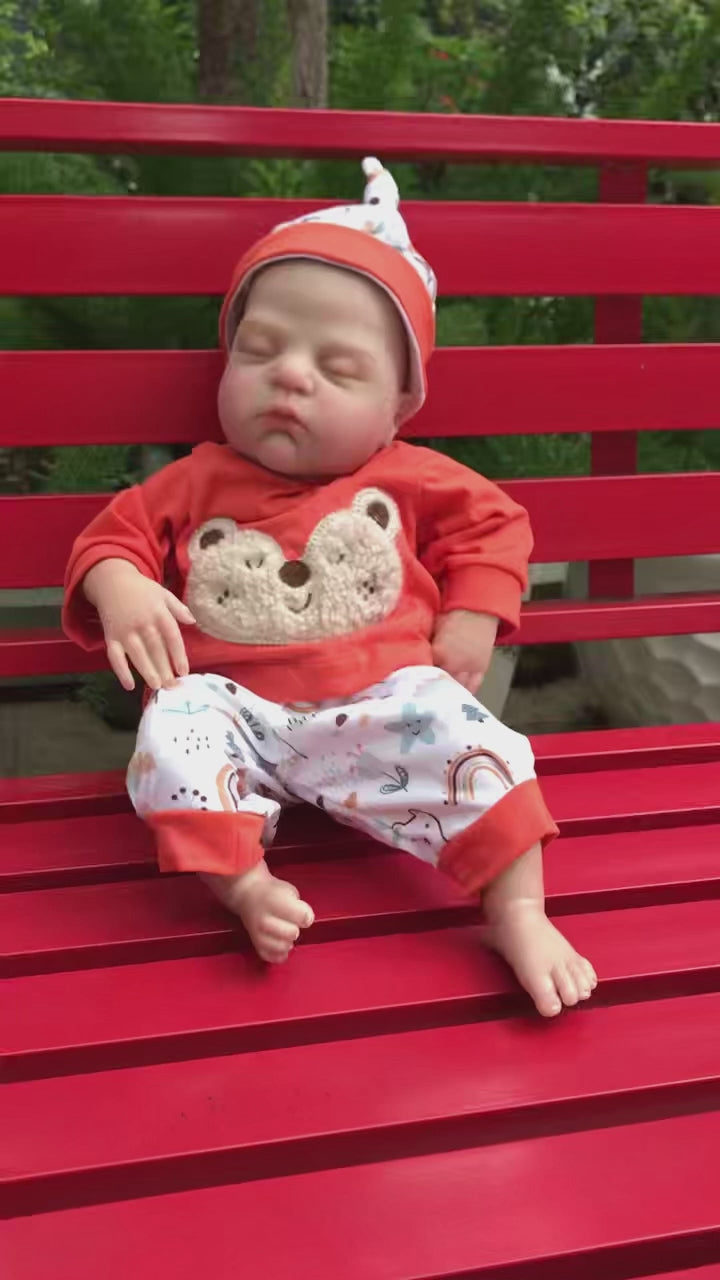 18 Inch Red Outfit Sleeping Reborn Baby Doll