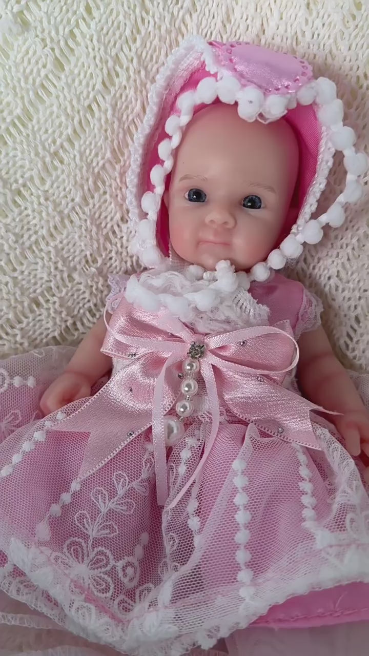 New 8 inch Full Silicone Body Reborn Doll, Changeable Clothes for Girls, Toy, Friend Gift for Kids