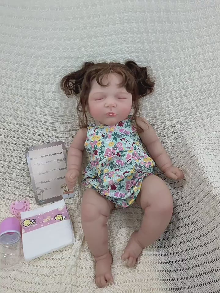 22 inch Reborn Baby Doll – Realistic Vinyl Doll with Cloth Body, Perfect Companion for Children and Ideal Holiday Gift