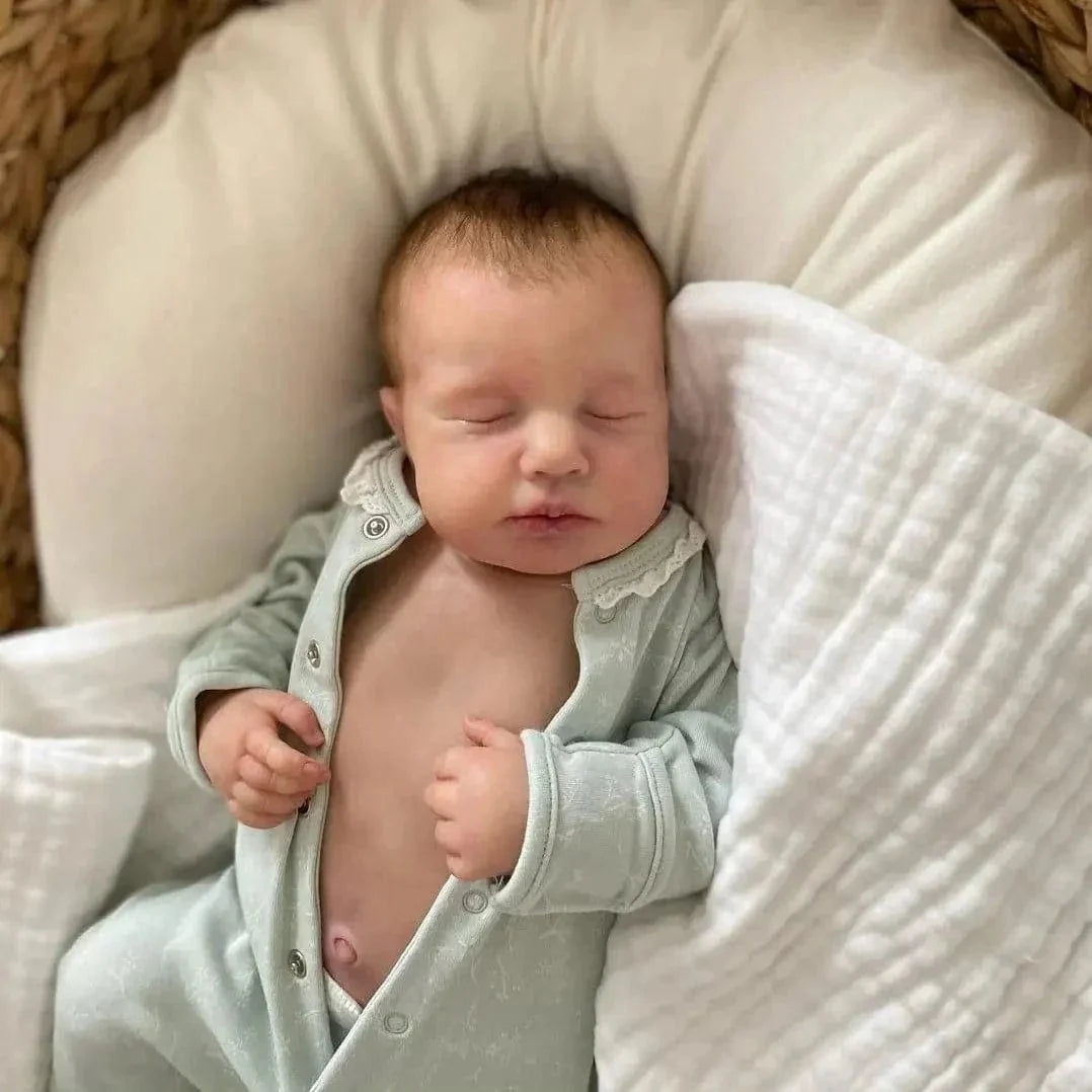 20-Inch/50cm Lifelike Reborn Baby - 3D Painted Skin Full Body Vinyl Waterproof Sleeping Newborn - Reborn Doll Australia