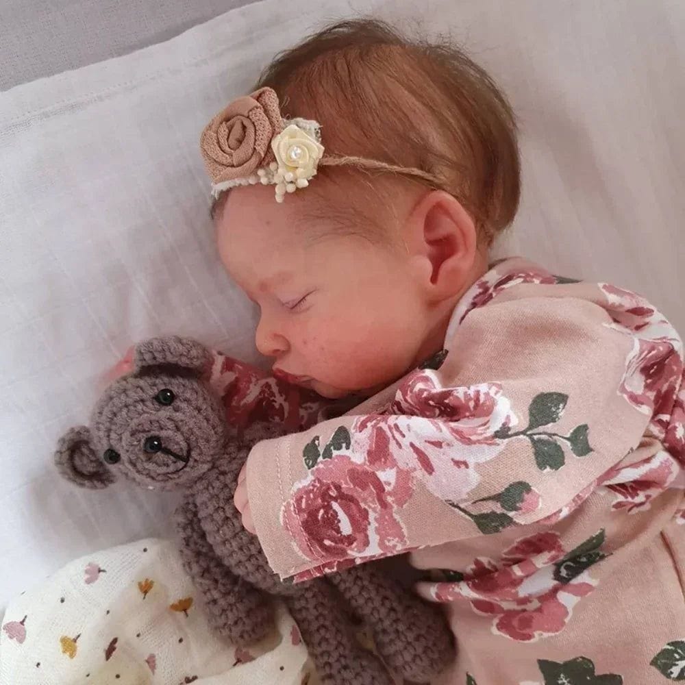 18-Inch Rosalie Full Body Vinyl Reborn Doll - 3D Lifelike Skin 45cm Waterproof Sleeping Baby with Rooted Hair - Reborn Doll Australia