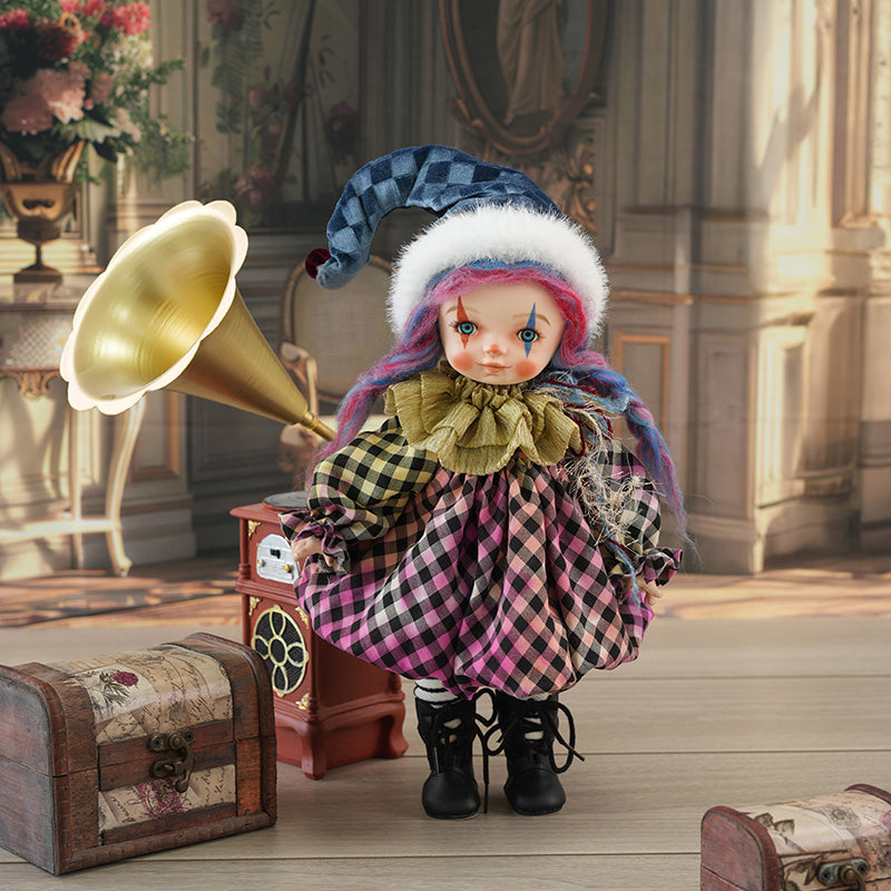 Clown Doll Christmas Present 14-Inch/35cm Hand-painted Porcelain Dolls Collectible - Reborn Doll Australia