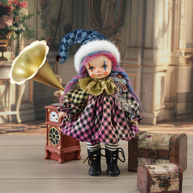 Clown Doll Christmas Present 14-Inch/35cm Hand-painted Porcelain Dolls Collectible - Reborn Doll Australia