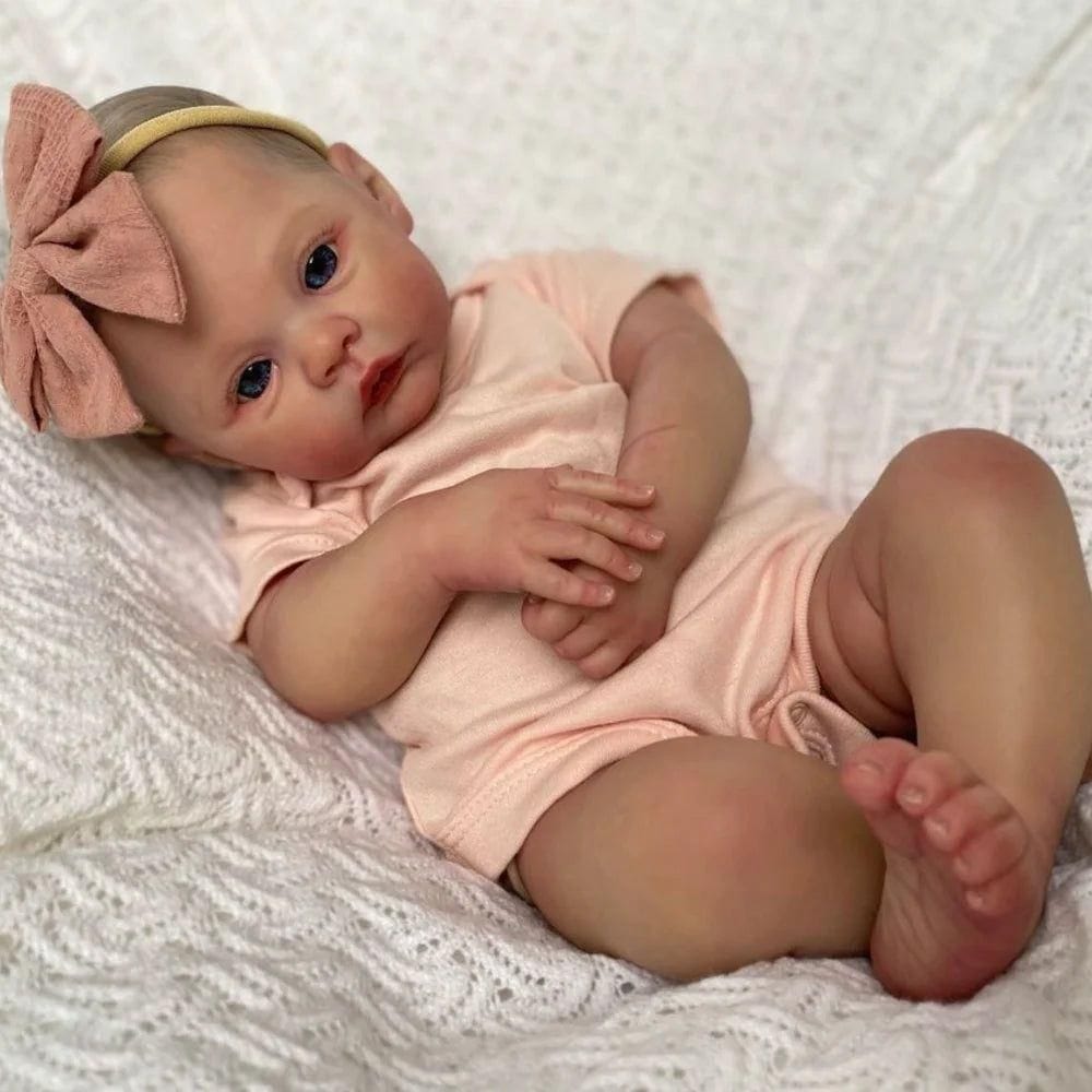 18-Inch/45cm Full Vinyl Reborn Baby Girl - 49cm Anatomically Correct Waterproof Doll with Hand-Painted Hair - Reborn Doll Australia