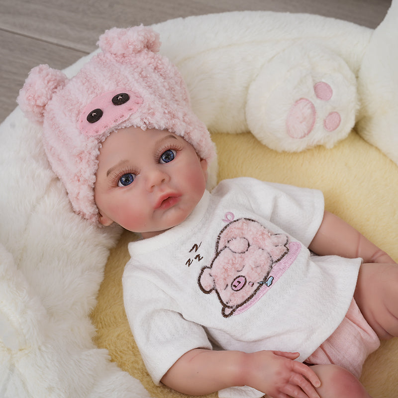 16 Inch/40cm Full Silicone Reborn Baby Girl Doll with Blue Eyes - Reborn Doll Australia