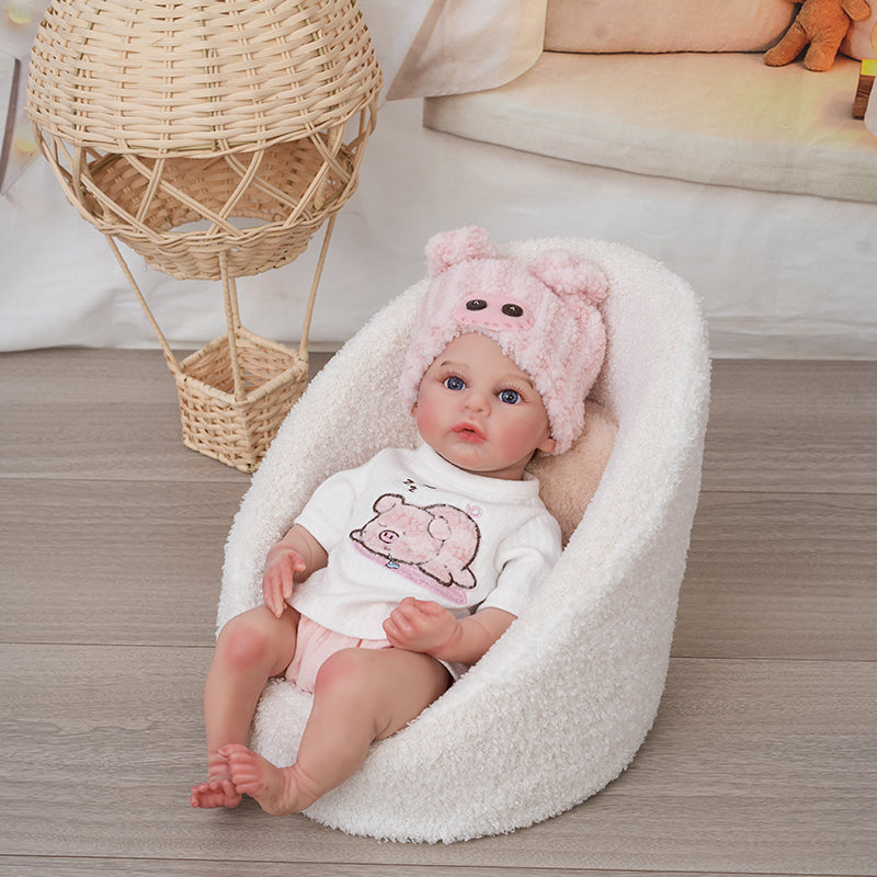 16 Inch/40cm Full Silicone Reborn Baby Girl Doll with Blue Eyes - Reborn Doll Australia